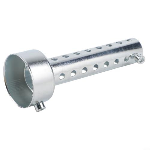 Silenciador de tubo de escape para motocicletas diseñado para sistemas de escape eliminadores con salida de sonido ajustable y construcción (4.8 plateado)