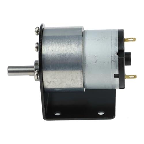 Hoppipola Motor de engranajes CC JGB37-520 12 V 319 rpm con soporte, engranajes de metal, núcleo de cobre puro, marcha adelante y atrás