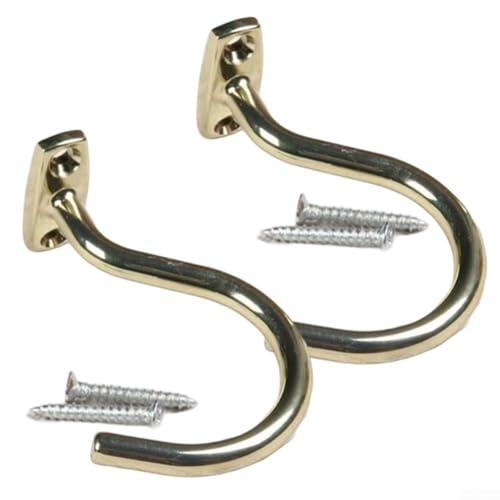 2 ganchos de mesa de billar de metal para billar accesorios de billar acabado dorado fácil de instalar kit de hardware de montaje en pared (gancho)