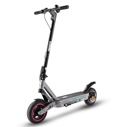 E12 Plus Patinete Eléctrico Adulto, Patinete con Batería 36V 10Ah de Gran Autonomía, Neumáticos de Carretera 10 Pulgadas, Sistema de Doble Freno & Suspensión Amortiguadora