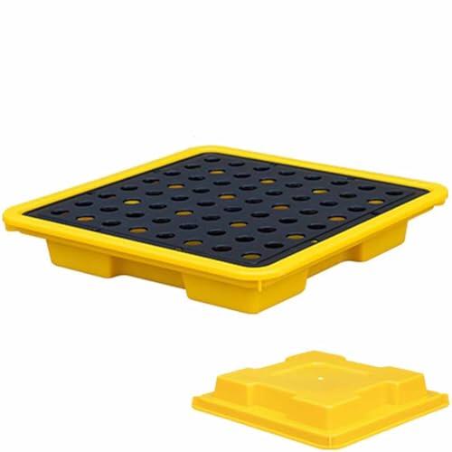 Paleta industrial de contención de derrames, plataforma de prevención de fugas, bandeja de seguridad duradera para derrames en el lugar de trabajo