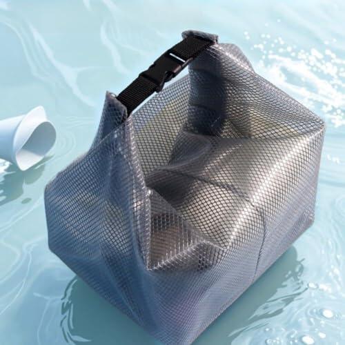 FACAIIO Bolsa de almacenamiento de EVA de alta capacidad con cordón seguro, ropa de fitness, equipo de natación y artículos de baño, resistente a la humedad, color gris