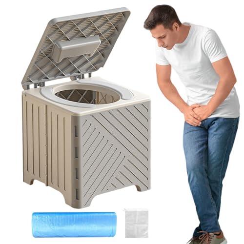 Inodoro portátil para niños,Orinal de entrenamiento plegable | Soporta 70 kg, inodoro móvil con almohadilla PVC - para mujeres hombres mayores autocaravana hospital coche viaje senderismo aire