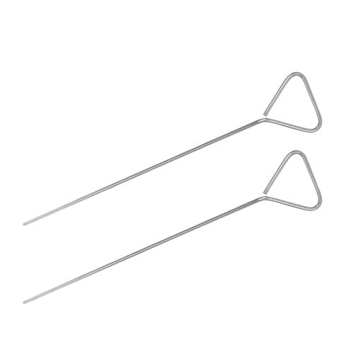 PartyKindom Esparcidores 2 Piezas para Laboratorio de Células de Acero Inoxidable Triangulares Acabado Liso y Aplicación Uniforme para Nail Art y Pintura