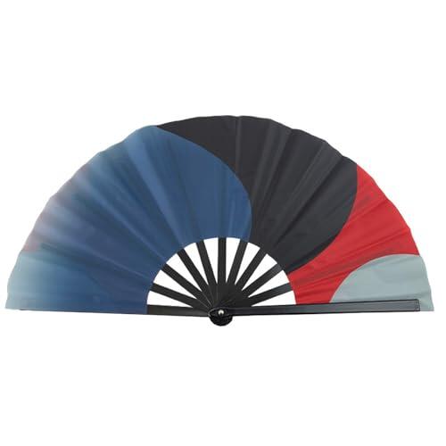 NVOQILIN Abanico reversible de artes marciales de 10 pulgadas, doble fuerza parcial calmada, práctica de creatividad marcial para artistas, decoración del hogar y manualidades