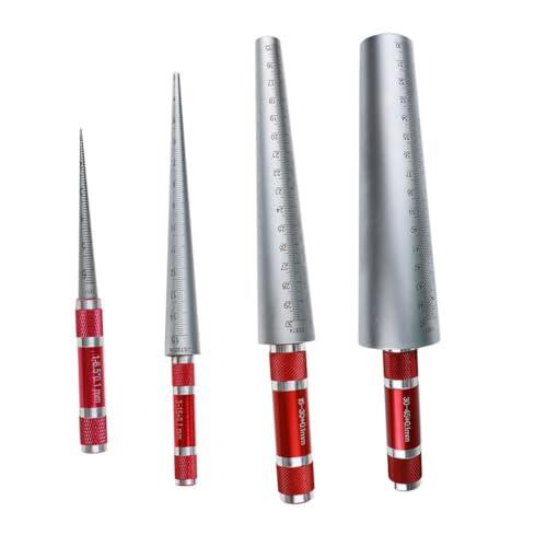 BEAZOOM Para calibre de apertura cónica de acero inoxidable de 1 a 45 mm, medidor cónico, tamaño del agujero de piezas de pared delgada y tubos de plástico de 3 a 15 mm