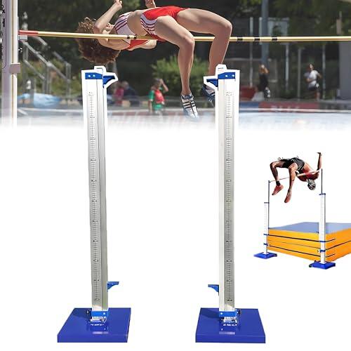 Estándar de salto alto ajustable de aluminio portátil, par de 1 a 7 pies con ruedas, para competición, entrenamiento y deportes escolares