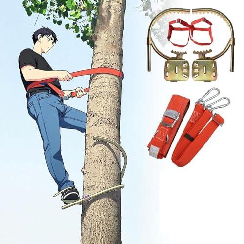 Juego de picos de escalada de árbol de carga de 330 libras, herramienta ajustable con pedal antideslizante para recoger frutas, deportes en interiores y exteriores