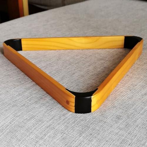 BEAZOOM Bola de billar de madera con marco triangular de 57,2 mm, construcción sólida con esquinas reforzadas, 8 bolas, billar para uso doméstico