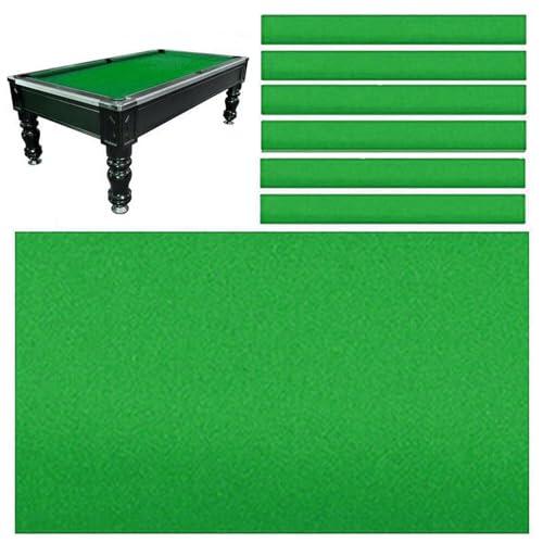 Mesa de billar profesional de fieltro, paño de billar con 6 tiras de cojín, se adapta a mesas estándar de 7 a 9 pies, para salas de juegos de billar, bares, clubes, hoteles