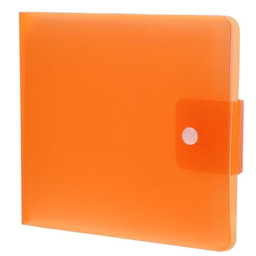 Estuche Portátil para CD y Dvd, Capacidad 12 Unidades, Plástico Naranja