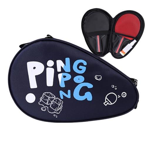 Estuche Tenis de Mesa,Organizador Impermeable para Palas Rígido,Estuche antigolpes para pala con correa ajustable y compartimento de pelotas | Deportistas hombres mujeres gimnasio deportes aire libre