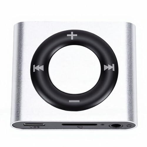 Jiawu Reproductor MP3, Sonido HiFi Reproductor de Música Portátil Cuerpo de Aleación de Aluminio Recargable Expansión de 64 GB 18 Horas de Reproducción Altavoz HD Incorporado con Auriculares de 3,5