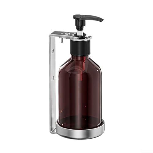 Dispensador de champú montado en la pared, botella de acondicionador recargable con soporte de jabón de acero inoxidable para baño, dispensador de jabón líquido de gel de ducha de plástico ABS