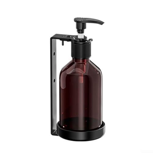 Dispensador de champú montado en la pared, botella de acondicionador recargable con soporte de jabón de acero inoxidable para baño, dispensador de jabón líquido de gel de ducha de plástico ABS