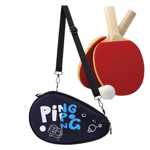 Genérico De Raqueta Pong - Estuche Rígido Impermeable - Estuche antigolpes para Pala con Correa Ajustable y Compartimento de Pelotas,para Accesorios Deportivos Gimnasio Viaje Hombre Y