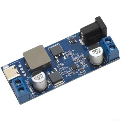 Módulo convertidor DC-DC 9V-36V a 5.2V 6A 30W Regulador de voltaje reductor con puerto de carga rápida USB para iPhone para sistemas de control industrial Android Azul (puerto)