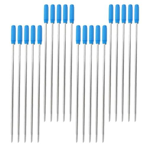WRITWAA 20 Unidades Recambios Metálicos para Bolígrafos Cross Tinta Azul, Escritura Cómoda y Flujo Suave, Recambio para Uso en Oficina y Escuela