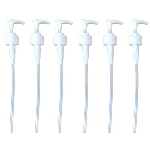 Bomba dosificadora para dispensador de jabón y loción, cabezal universal para champú y gel de ducha, bomba de repuesto de plástico para botellas vacías en el baño y en la cocina, color blanco