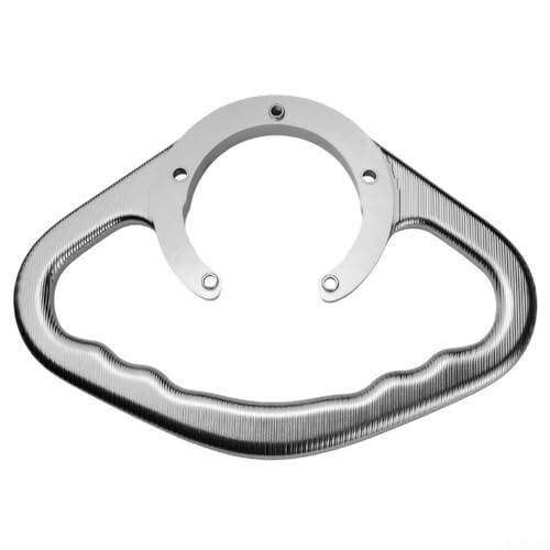 Mango de agarre para tanque de combustible de motocicleta para Kawasaki, para reposabrazos trasero de aleación de aluminio CNC con ranuras antideslizantes, barra de agarre para tanque de gas en negro