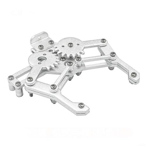 CWOQOCW Brazo robótico mecánico de aleación de aluminio con agarre ajustable de hasta 95 mm para modelos de automatización de bricolaje y uso educativo (plata)