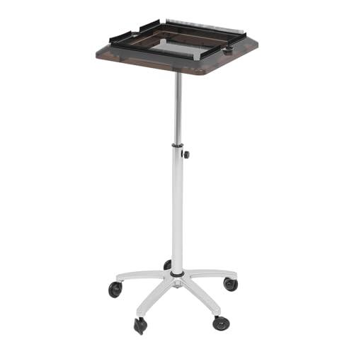 Carrito de salón de peluquería con ruedas ajustable de 70 a 110 cm, con 5 ruedas, diseño de dientes de peine, para peluquería, uso doméstico
