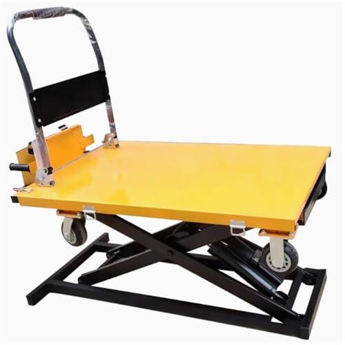 Plataforma de elevación hidráulica resistente, carrito de mano portátil para camión, vehículo de transporte pequeño, ideal para construcción y uso en almacén