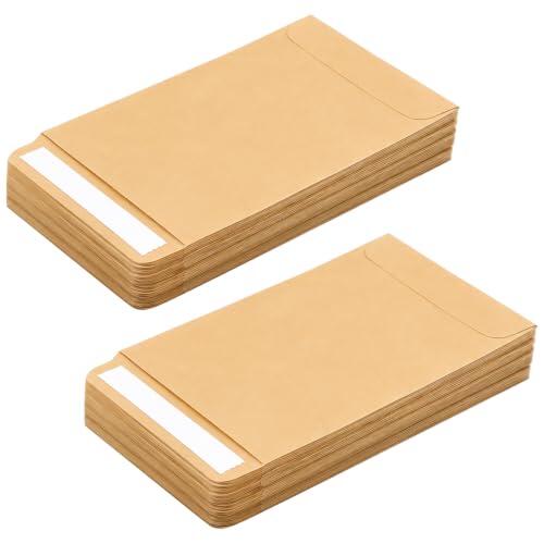 50 sobres pequeños marrones para semillas, sobres autoadhesivos para almacenar objetos pequeños (9 x 6 cm)