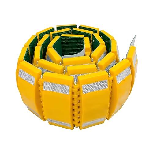 Golpes de velocidad portátiles plegables con película reflectante, jorobas de tráfico de plástico extraíbles para carreteras de asfalto y hormigón, seguridad vial