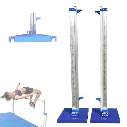 Postes de Salto de Altura portátiles de Aluminio para Atletismo, Soportes de medición con Ruedas, Altura Ajustable de 30 a 230 cm, Soporte para Entrenamiento Deportivo, para Eventos Escolares