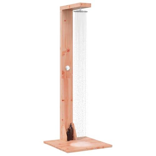 Renueva tu jardín con la ducha exterior de madera y acero