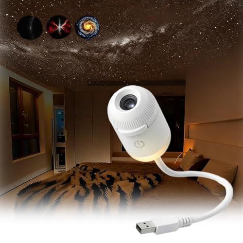 Proyector De Galaxias Y Estrellas , Elemento Decorativo Para Interiores Y Vehículos, Adecuado Para La Ambientación De Dormitorios Y Espacios Habitables, Pieza Auxiliar Para La Configuración (3-image)
