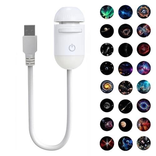Proyector de Estrellas y Galaxias real 2 en 1 | Galaxy Dream Star Projector Night Light | Proyector Galaxia para Dormitorio | Luz de Cielo Estrellado con USB para Habitaciones para Techo y Pared