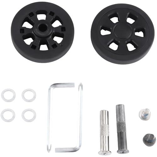 Xnuiasqe Juego de 2 Ruedas de Repuesto para Maleta con Ruedas de Equipaje de 60X13 Mm, Kit de ReparacióN de Rodamientos de Ruedas Giratorias de PU para Maleta de Equipaje A