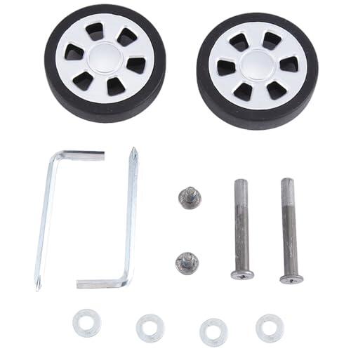 Xnuiasqe Juego de 2 Ruedas de Repuesto para Maleta con Ruedas de Equipaje de 55X13 Mm, Kit de ReparacióN de Rodamientos de Ruedas Giratorias de PU para Maleta de Equipaje A
