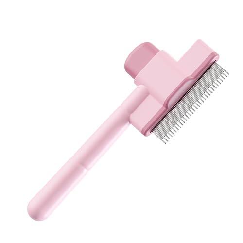 Peine para Gatos - con Cepillo Deslanador De Mango Ergonómico - Peine para El Pelo De Los Gatos - para Animales Pequeños Durante El Baño Aseo Limpieza Interior Y La Caída De