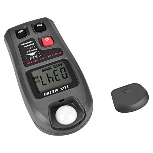 Huairdum Luxómetro Digital MT 30, Iluminómetro Fotómetro con Pantalla LCD Grande con Rango Automático 0,1-200000, Ideal para Fábrica, Almacén, Oficina Escolar