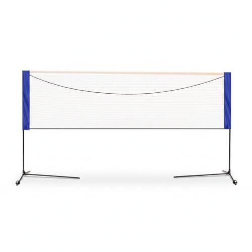 JISADER Red Bádminton Portátil Plegable, Soporte Metálico Ajustable, para Voleibol, Fácil Instalación, 4.1m Familiar