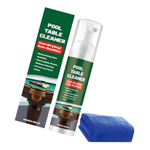 Tsophreniq Juego de Limpieza de de Billar Premium de 100ML con Toalla de Microfibra para Limpieza Profunda, Juego de Limpieza de de Billar de Secado rápido