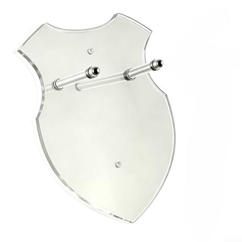 Soporte para espadas de acrílico transparente para montaje vertical en pared de cuchillas, incluyendo medieval, para espadas, armas de fantasía y espadas decorativas largas (transparente)