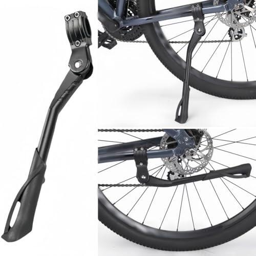 Aleación de aluminio reforzada bicicleta Kickstand longitud ajustable para 24 29 pulgadas adultos bicicletas alta estabilidad soporte lateral pierna en color negro