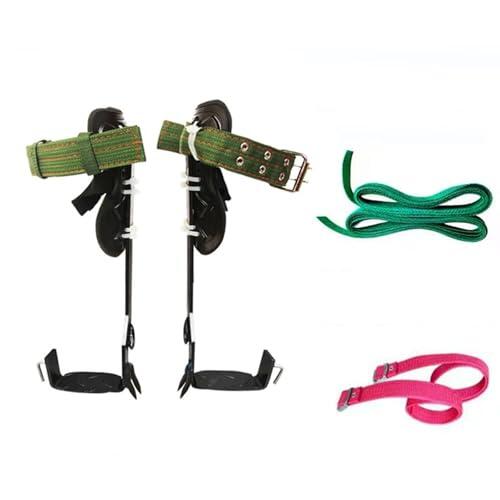 Juego de equipo de escalada de árboles, picos de escalada de cuero ajustables para cazadores, uso agrícola, trabajadores de la construcción, herramienta duradera para escalada segura