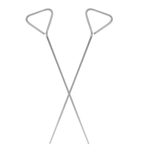 FRCOLOR Esparcidor Acabado Liso de Células de Acero Inoxidable para Laboratorio Triangular 2piezas para Experimentos Microbiológicos en Placas de Petri