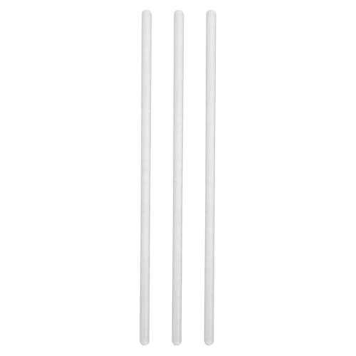 Zerodeko 3 Piezas Varilla Agitadora de Vidrio Sólido Pulido de 20 Cm para Laboratorio Función de Evitar Calentamiento Irregular, Herramienta Transparente y Resistente