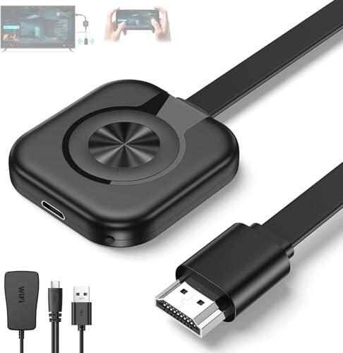 Adaptador HDMI inalámbrico, dongle HDMI inalámbrico 4K, dongle de pantalla Miracast, adaptador de pantalla HIFI Airplay para TV desde Android/iOS/Windows/Mac I.OS Laptop/teléfono/tablet, a PC/HDTV