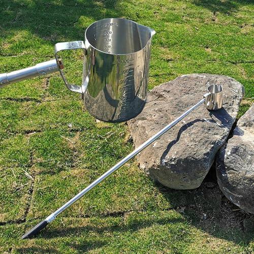 Muestreador de Agua con cucharón de Vaso de Mango Largo de Acero Inoxidable, péndulo Graduado de colector de líquido de 500 ml y 1000 ml(1000ML,1.5m/4.9 ft)