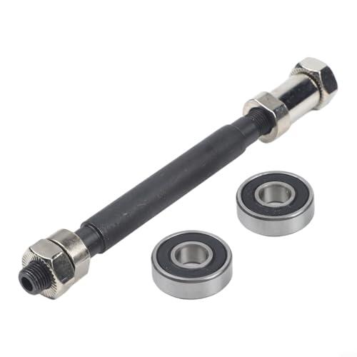 Yhenlovtt Juego de ejes de bicicleta, pinchos delanteros y traseros de acero hueco 108/145 mm con rodamientos, liberación rápida para ciclismo MTB (trasero)