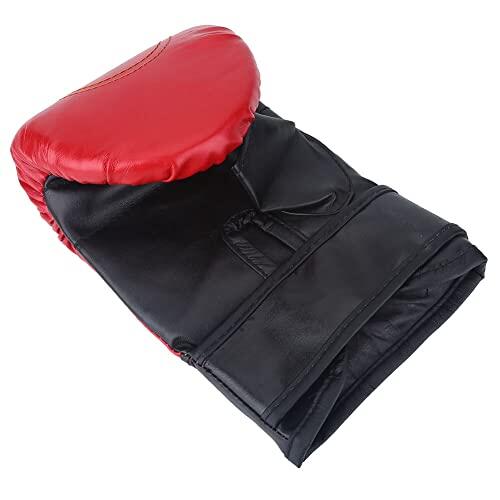 Akozon Guantes de Boxeo para Adultos Muay Thai Kickboxing Sparring Bolsa de PUñetazos Guantes de Agarre Acolchado de Cuero de PU Gancho y Cierre Soporte para Muñeca para Entrenamiento Lucha