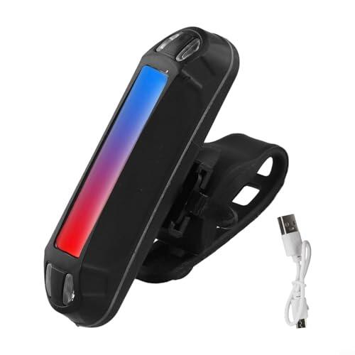 HomeVortex Luz trasera recargable por USB, 30 LED, 800 mAh, IPX4, impermeable, 5 modos, incluyendo soporte de liberación rápida SOS, opciones rojo, azul o rojo blanco para bicicleta de carretera y