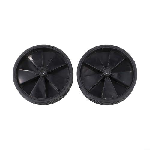 Par de ruedas de entrenamiento de bicicleta para niños, silencioso, de goma, soporte de seguridad silencioso, para bicicleta de niños, 11 cm, blanco, rojo, verde, azul, negro y rosa (negro)